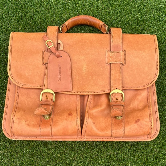 schlesinger Other - Vintage Schlesinger Leather Briefcase